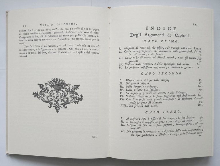 L'ECCLESIASTE DI SALOMONE 1988 Edizioni Analisi libro reprint edizione 1773