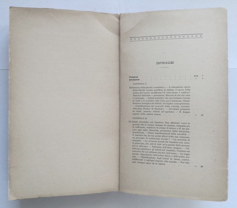 L'EDUCAZIONE DEL CARATTERE di Alessandro Martin 1903 Laterza Libro I …