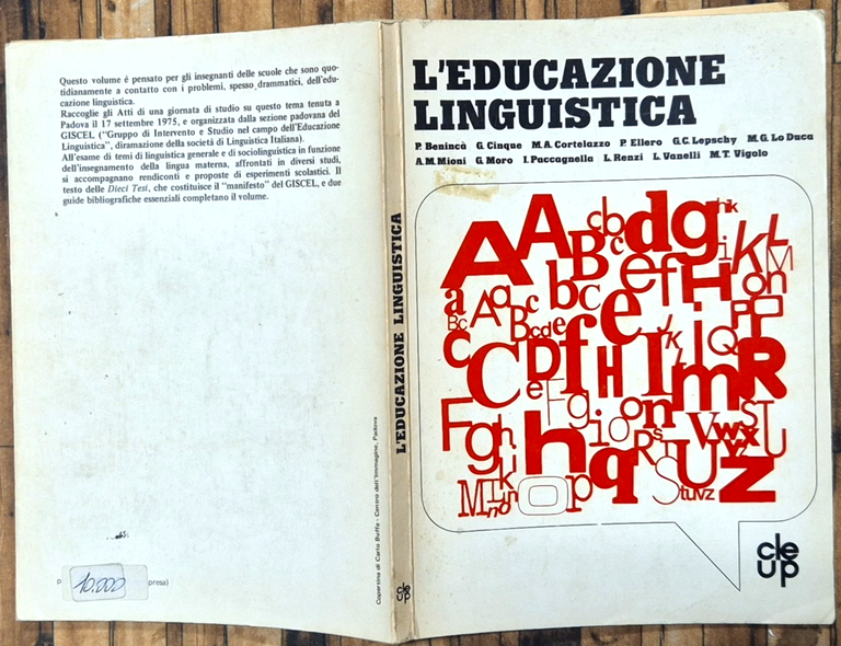 L'EDUCAZIONE LINGUISTICA atti della giornata di studio Giscel 1977 Cleup … | Immagine Gallery 2