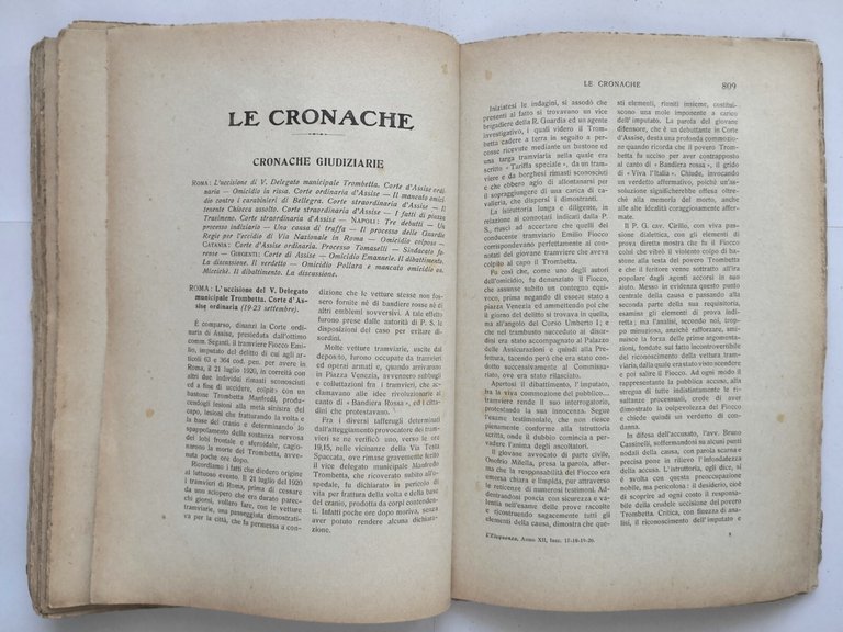 L'ELOQUENZA Numero 17 a 20 ANTOLOGIA CRITICA CRONACA marzo 1923 …