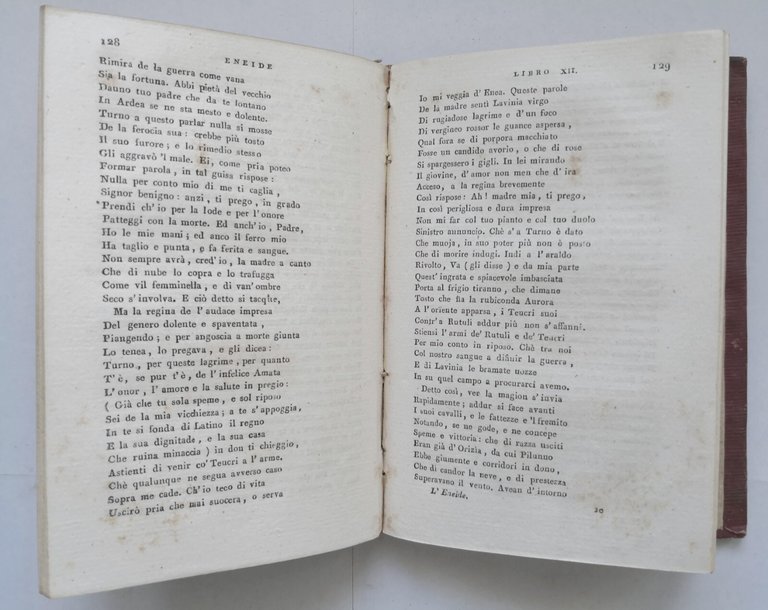 L'ENEIDE DI VIRGILIO Annibal Caro volume 2 1826 Stamperia Francese …