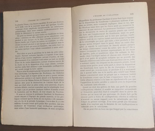 L'ENIGME DE L'ATLANTIDE di Colonel Braghine 1939 Payot libro Atlantide …