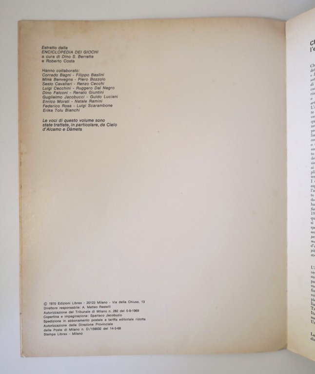 L'ENIGMISTICA Enciclopedia dei giochi a cura di Berretta e Costa …