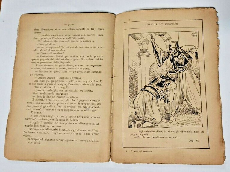 L'EREDITA' DEL MENDICANTE di Franco Bello 1930 Nerbini libro illustrato …