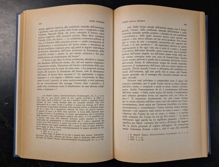 L'EROS DELLA TECNICA di Jakob Hommes 1970 Abete Libro Saggio …