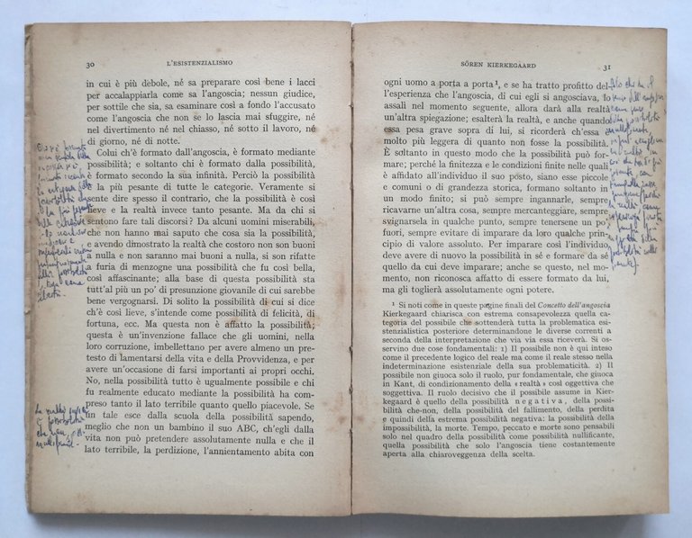 L'ESISTENZIALISMO a cura di Pietro Chiodi 1957 Loescher Libro filosofia