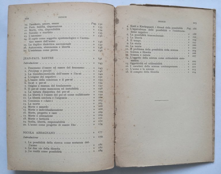L'ESISTENZIALISMO a cura di Pietro Chiodi 1957 Loescher Libro filosofia