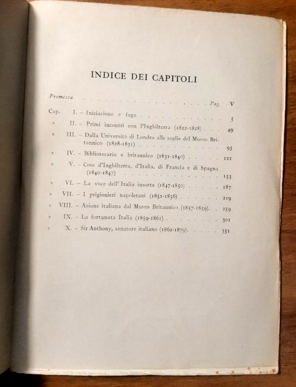 L'ESULE FORTUNATO ANTONIO PANIZZI di Giulio Caprin 1945 Vallecchi biografia …