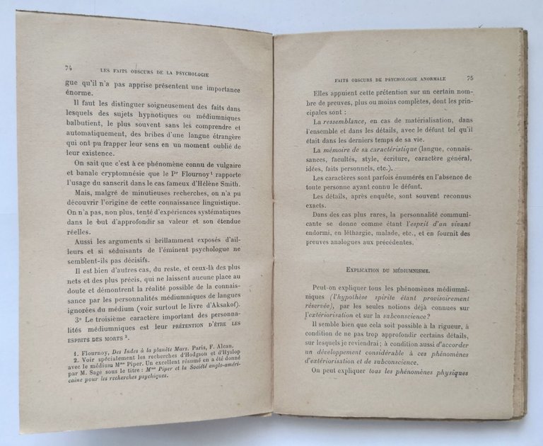 L'ETRE SUBCONSCIENT di Gustave Geley 1919 Félix Alcan Libro phenomenes …