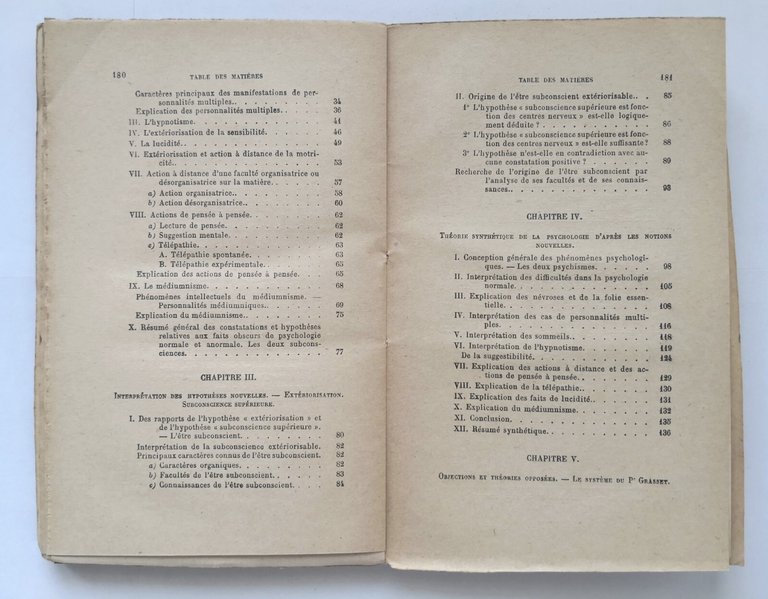 L'ETRE SUBCONSCIENT di Gustave Geley 1919 Félix Alcan Libro phenomenes …