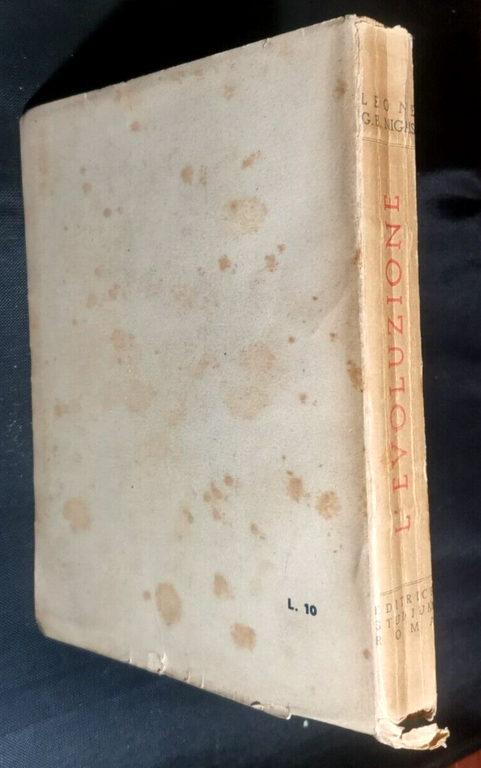 L'EVOLUZIONE di Leone Nigris 1935 Editrice Studium Libro quaderni universitari