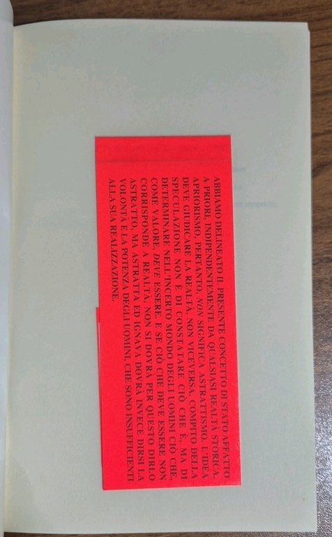 L'IDEA DI STATO di Julius Evola 1994 Edizioni Ar Libro