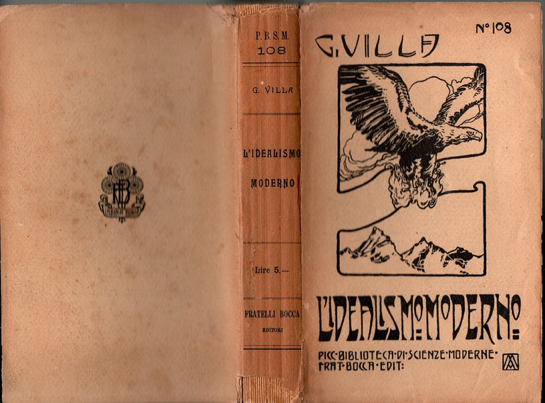 L'IDEALISMO MODERNO di Guido Villa 1905 Bocca Libro biblioteca scienze …