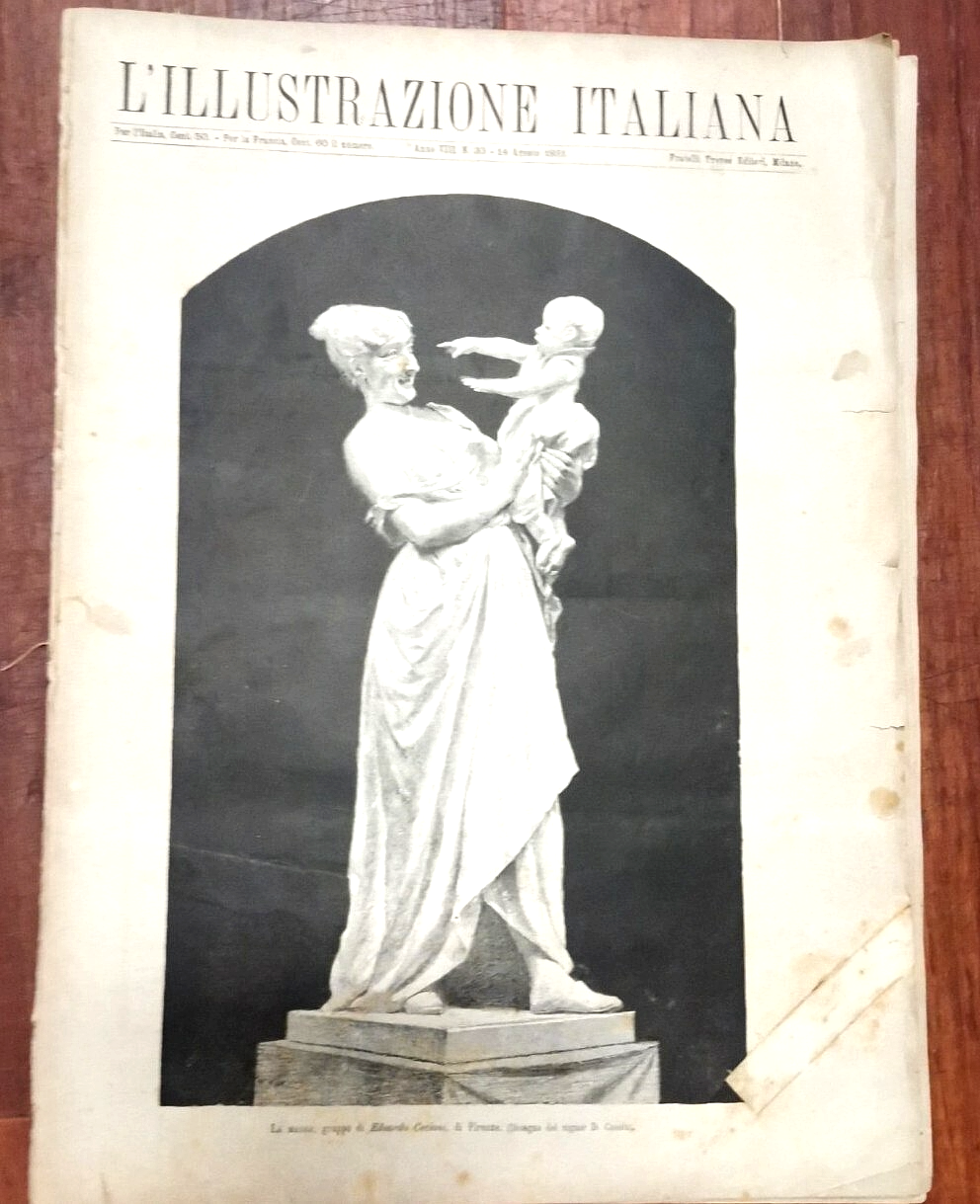 L'ILLUSTRAZIONE ITALIANA 14 agosto 1881 Sul lago di Como Esposizione …