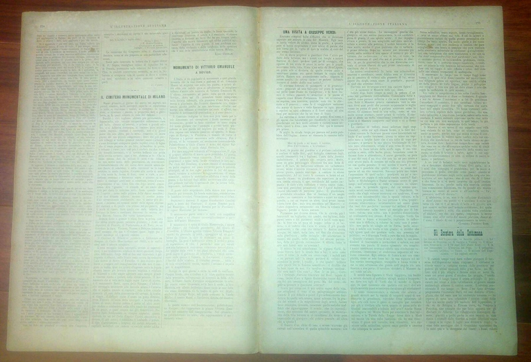 L'ILLUSTRAZIONE ITALIANA 30 ottobre 1881 Rovigo Monumento al Re rivista …