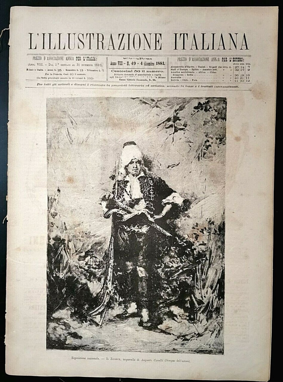 L'ILLUSTRAZIONE ITALIANA del 4 dicembre giornale antico scavi Pompei illustrato