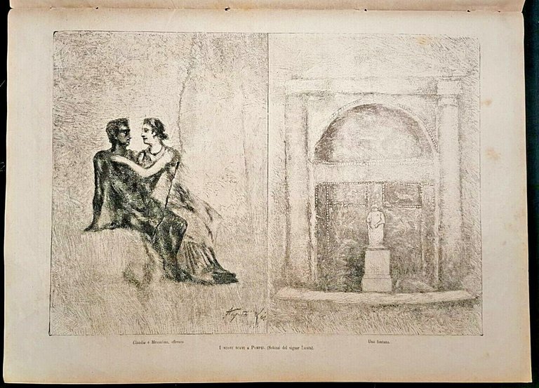 L'ILLUSTRAZIONE ITALIANA del 4 dicembre giornale antico scavi Pompei illustrato