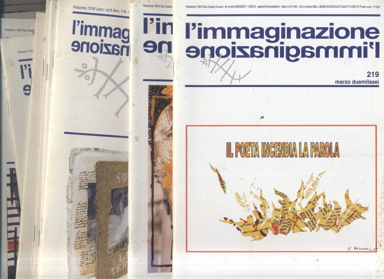 L'Immaginazione mensile di letteratura 36 numeri dal 1998 al 2006 …