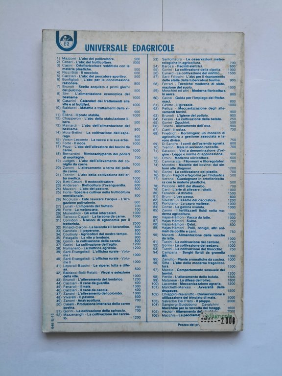L'IMPIANTO DEL FRUTTETO di Umberto Lunati 1977 Edizioni Agricole libro …