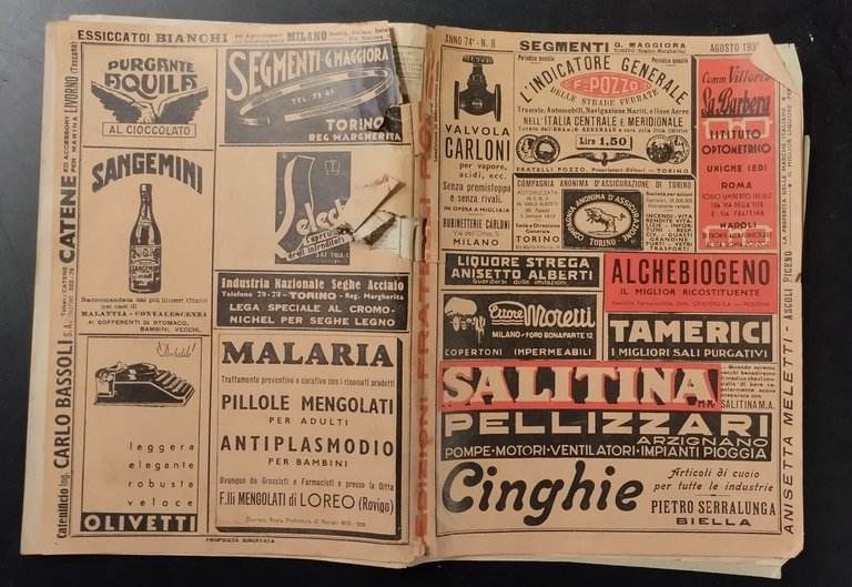 L'INDICATORE GENERALE STRADE FERRATE 1938 Italia Centrale meridionale Pozzo Libr