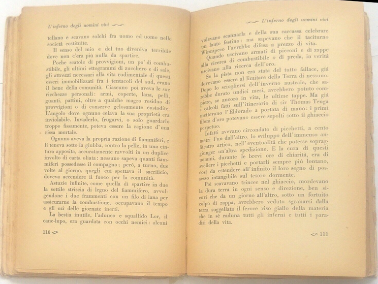 L'INFERNO DEGLI UOMINI VIVI di Guido Da Verona 1926 Bemporad …
