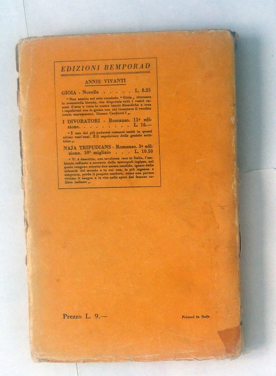 L'INFERNO DEGLI UOMINI VIVI di Guido Da Verona 1926 Bemporad …