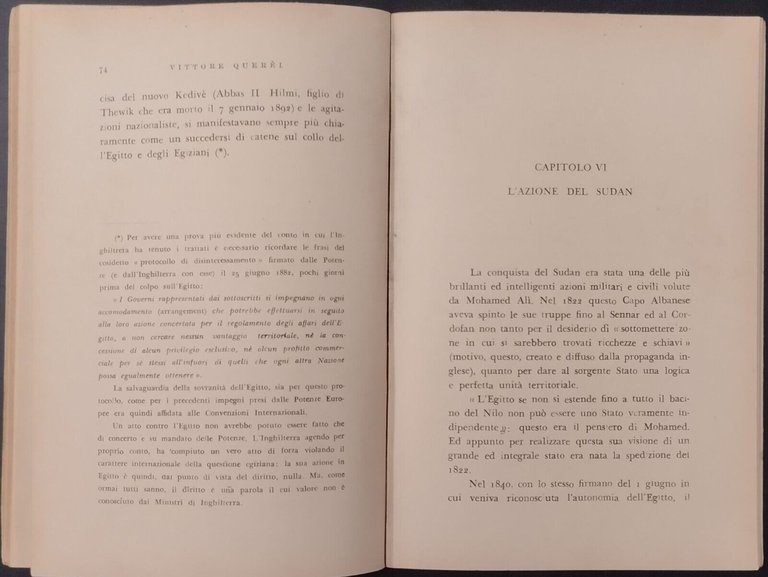 L'INGHILTERRA CONTRO L'EGITTO di Vittore Querel 1941 Urbinati Libro guerra