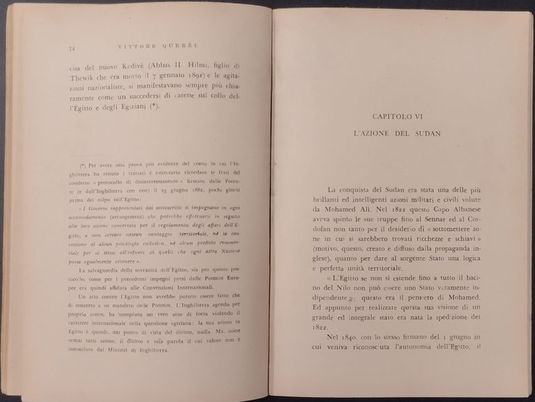 L'INGHILTERRA CONTRO L'EGITTO di Vittore Querel 1941 Urbinati Libro guerra