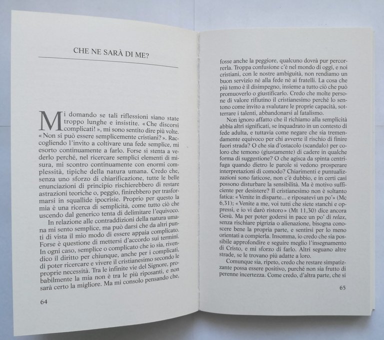 L'INQUIETA FELICITÀ DI UN CRISTIANO di Antonio Thellung 2009 Paoline …