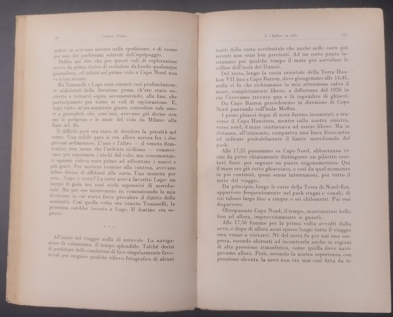 L'ITALIA AL POLO NORD di Umberto Nobile 1930 Mondadori Libro …