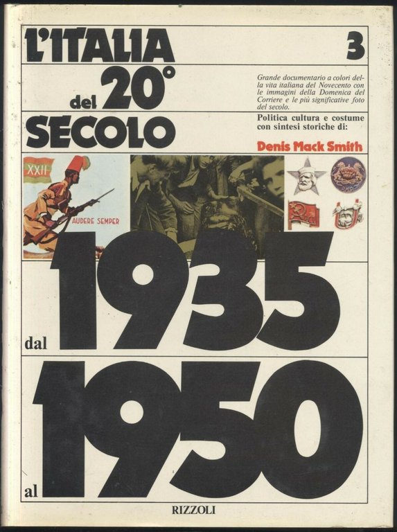 L'ITALIA DEL 20° SECOLO di Denis Mack Smith 1977 Rizzoli …