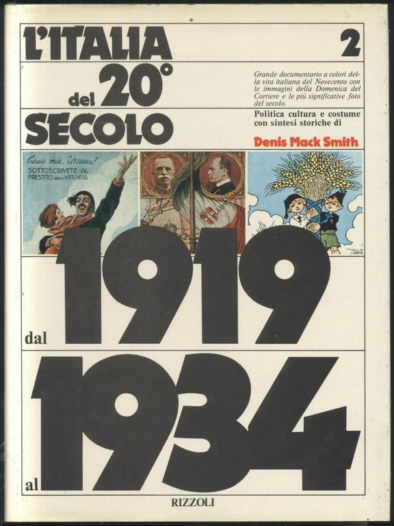 L'ITALIA DEL 20° SECOLO di Denis Mack Smith 1977 Rizzoli …