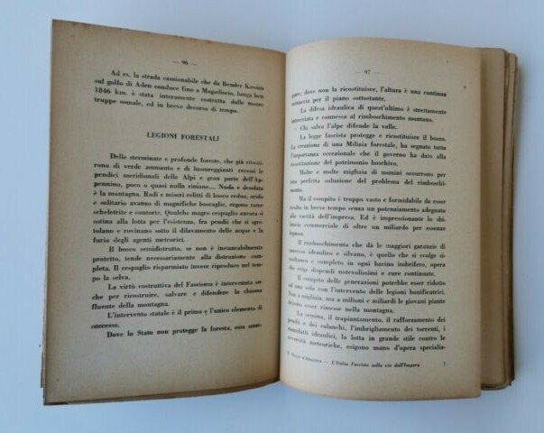 L'ITALIA FASCISTA SULLA VIA DELL'IMPERO di Fermo Secco D'Aragona 1935 …