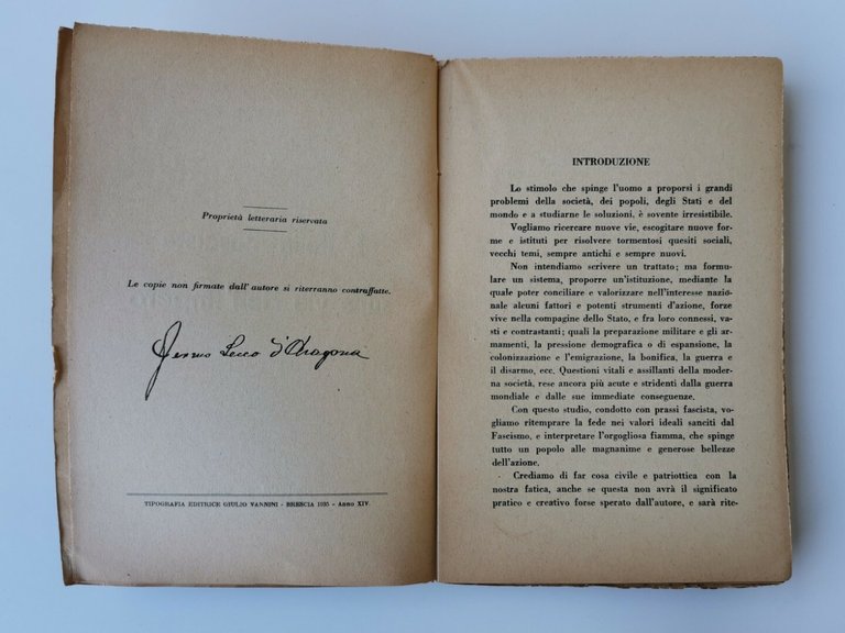 L'ITALIA FASCISTA SULLA VIA DELL'IMPERO di Fermo Secco D'Aragona 1935 …