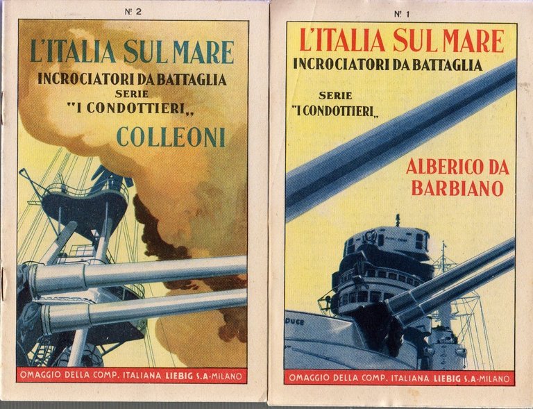 L'ITALIA SUL MARE INCROCIATORI DA BATTAGLIA 6 volumi LIEBIG libri …