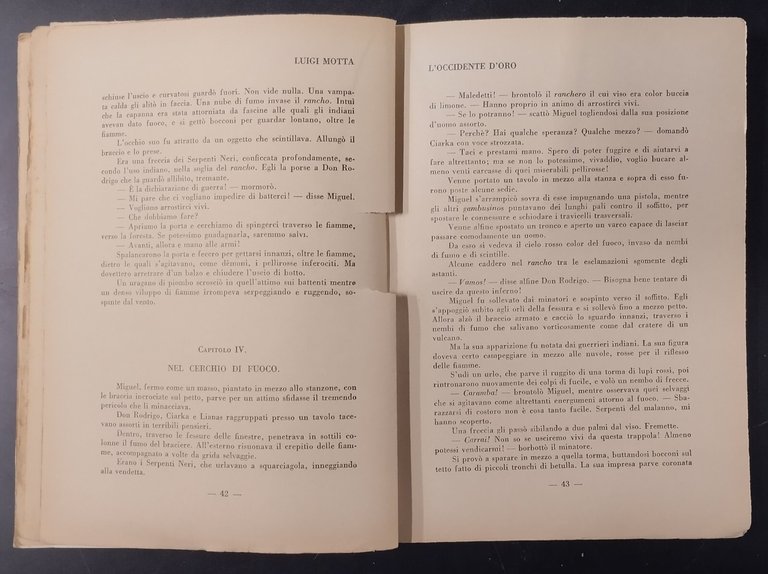 L'OCCIDENTE D'ORO di Luigi Motta 1934 Aurora Libro illustrato D'amato …