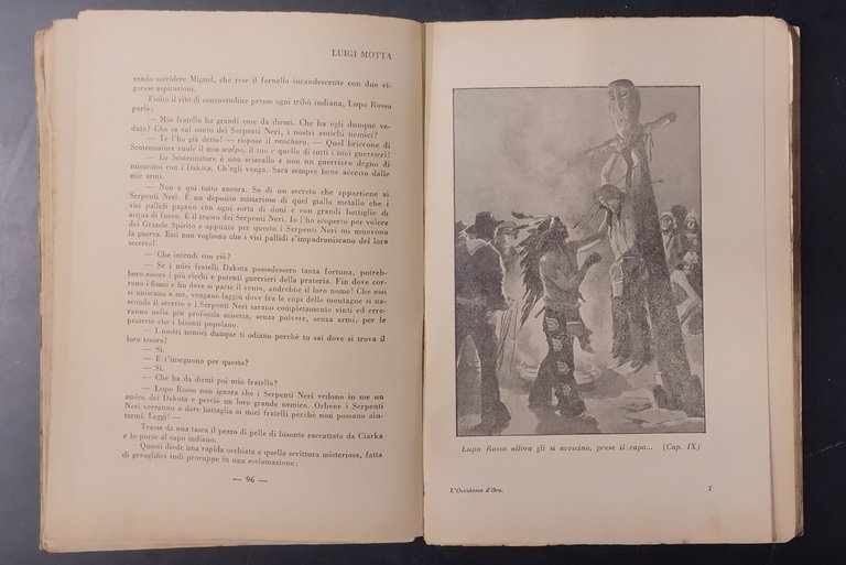 L'OCCIDENTE D'ORO di Luigi Motta 1934 Aurora Libro illustrato D'amato …
