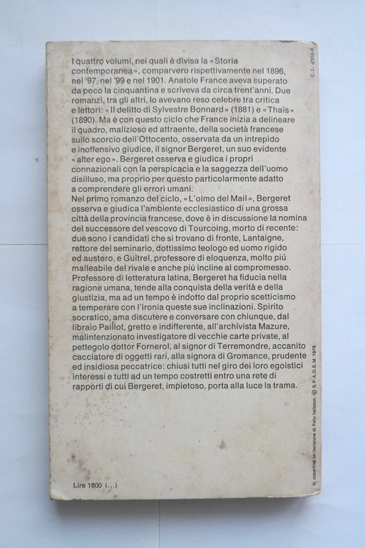 L'OLMO DEL MAIL di Anatole France 1976 Einaudi libro scritto …