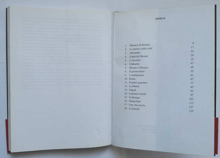 L'ORECCHIO DI MOZART romanzo di Marina Pinto 2005 Libreria Croce …