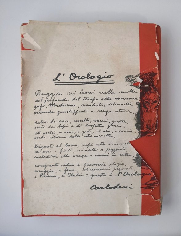 L'OROLOGIO di Carlo Levi 1950 Einaudi Saggi Libro Romanzo I …