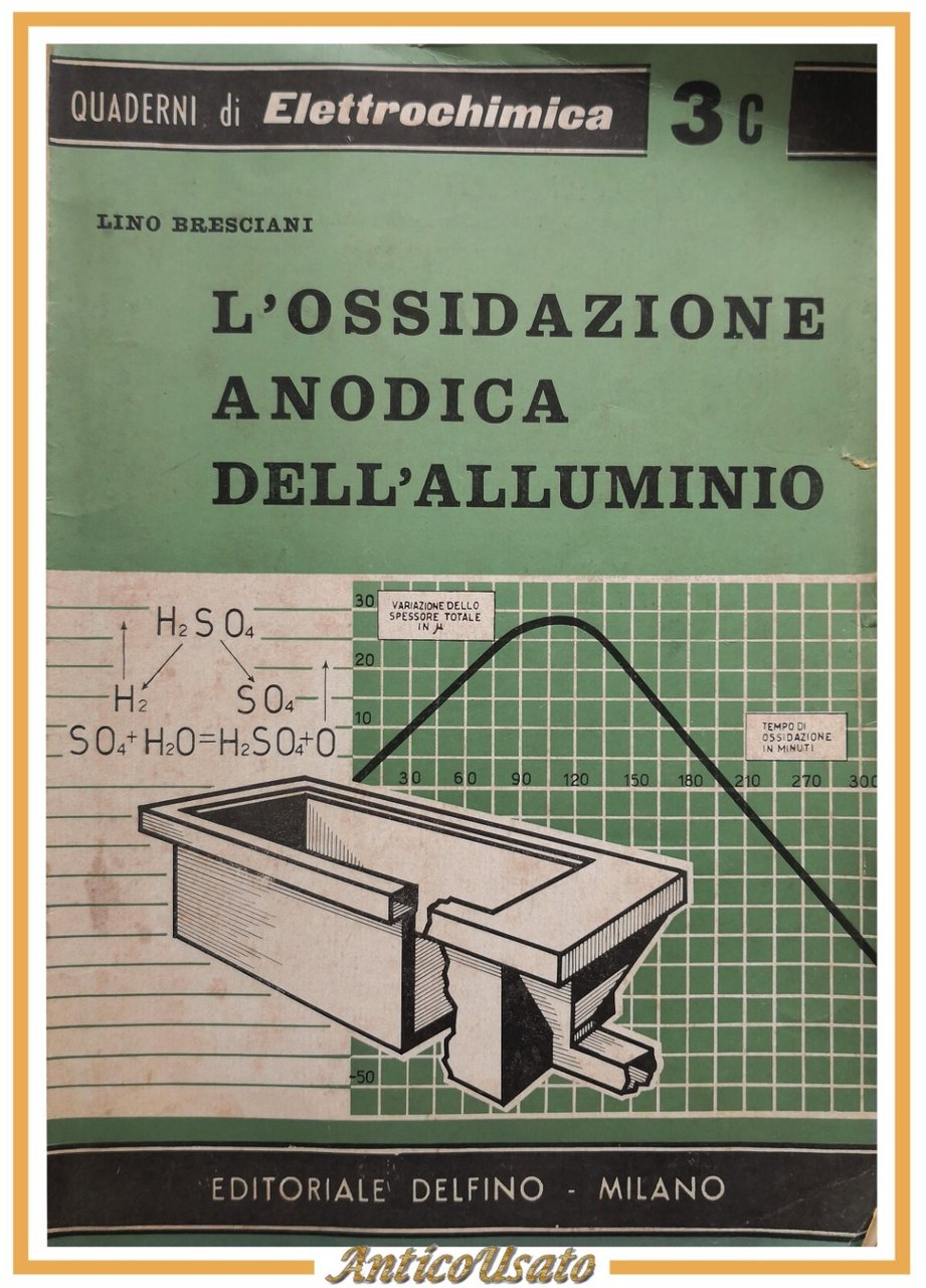 L'OSSIDAZIONE ANODICA DELL'ALLUMINIO di Lino Bresciani 1963 Delfino libro sulla