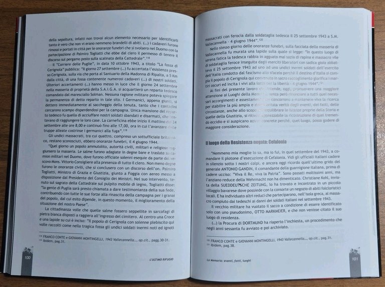 L’ULTIMO RIFUGIO MEMORIA EVENTI FATTI LUOGHI Luigi Di Cuonzo 2006 …