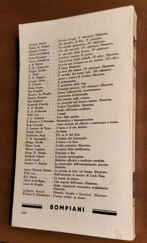 L'UOMO CONTRO SE STESSO di William Niederland 1952 Bompiani Libro …