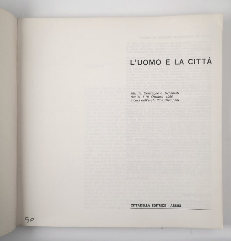 L'UOMO E LA CITTÀ a cura di architetto Pina Ciampani …