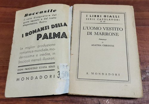 L'UOMO VESTITO DI MARRONE Agatha Christie 1940 Mondadori Gialli capolavori …