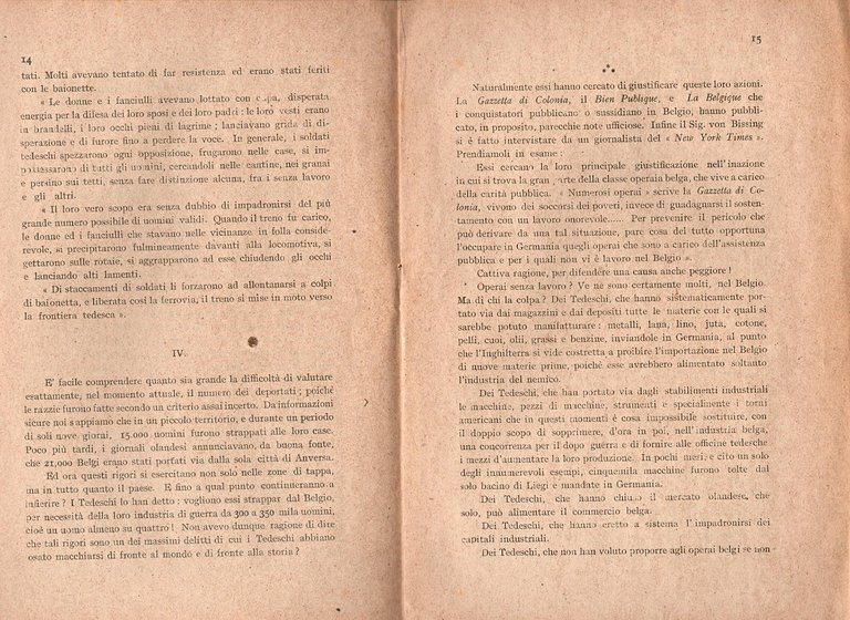 LA BARBARIE SUPREMA di Jules Destree 1916 Libro deportazione degli …