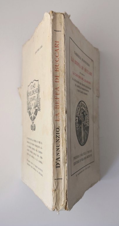 LA BEFFA DI BUCCARI Gabriele D'Annunzio 1923 Treves 3 edizione …