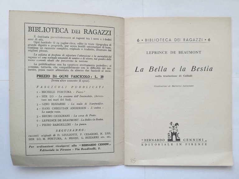 LA BELLA E LA BESTIA di Leprince De Beaumont 1945 …