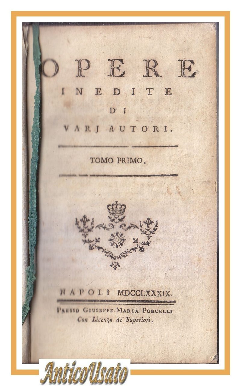 LA BOCCOLECA DE VERGILIO ED AUTRE PPOESIE 1789 Libro Opere …