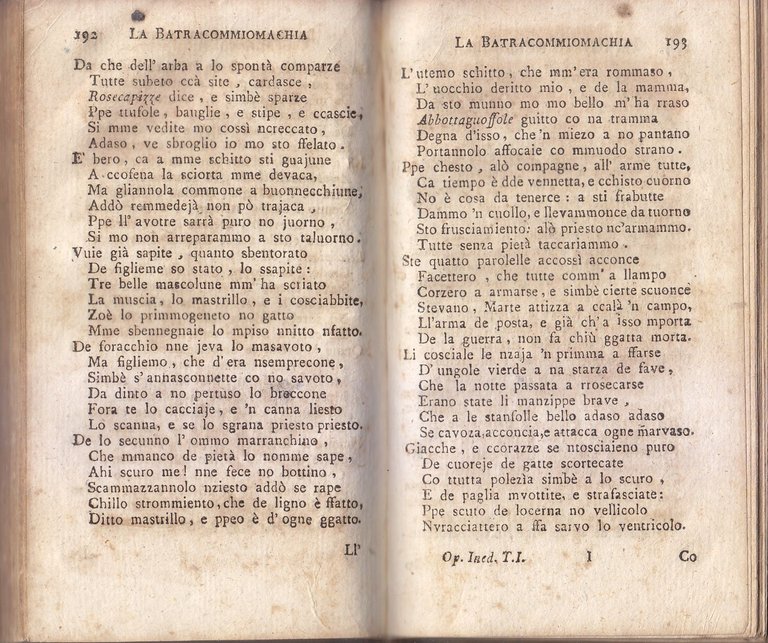 LA BOCCOLECA DE VERGILIO ED AUTRE PPOESIE 1789 Libro Opere …